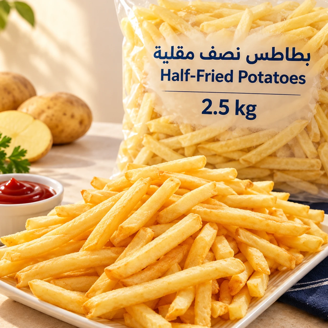Half-fried potatoes 2.5 kg
