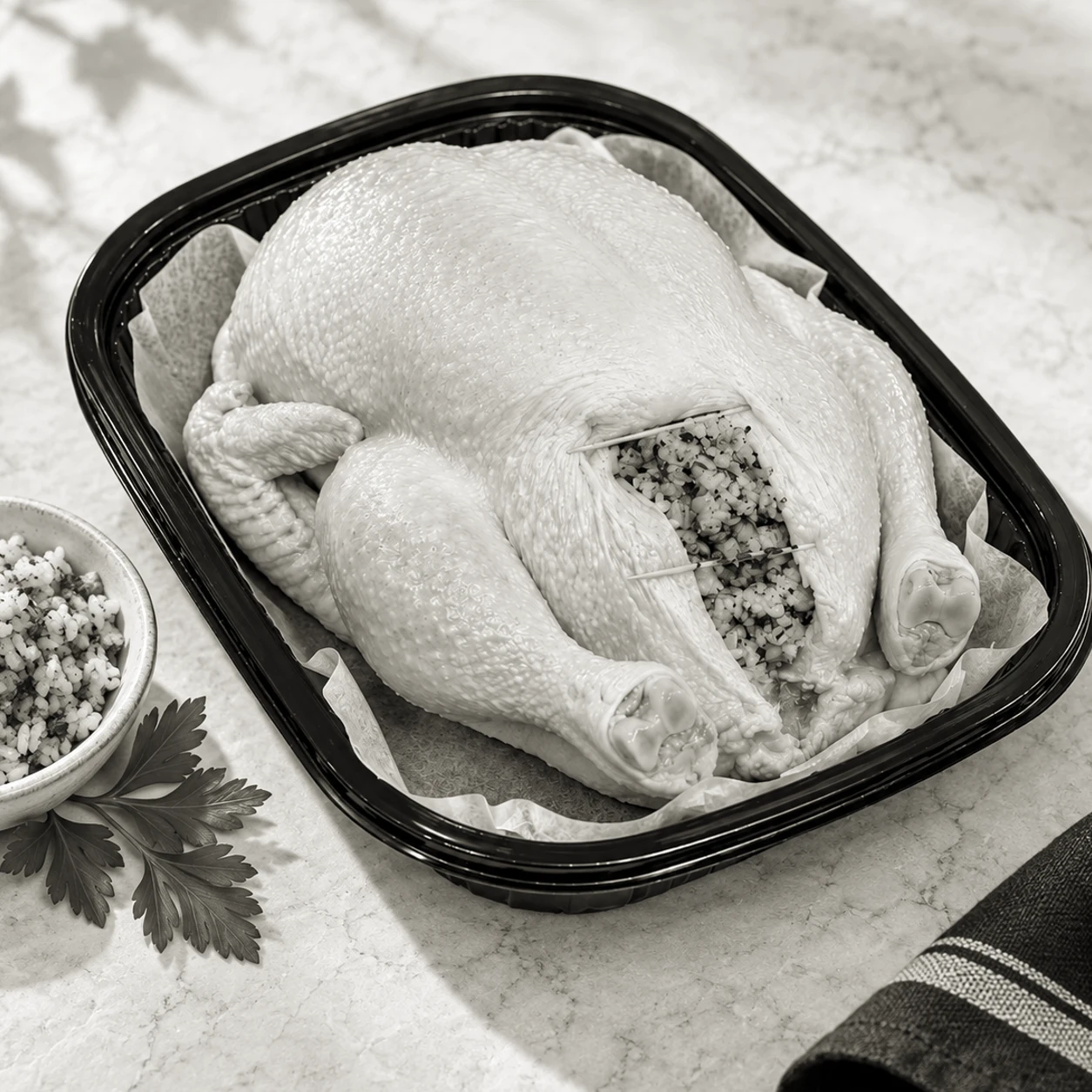 Stuffed country chicken