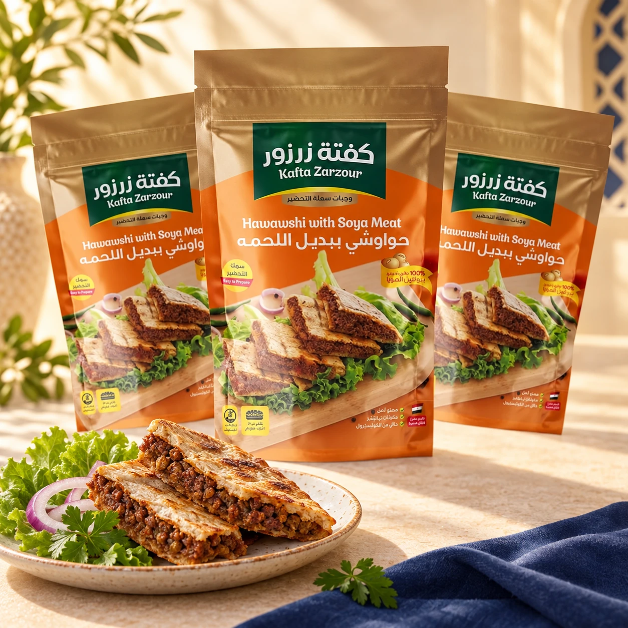 Vegan hawawshi, 3 loaves